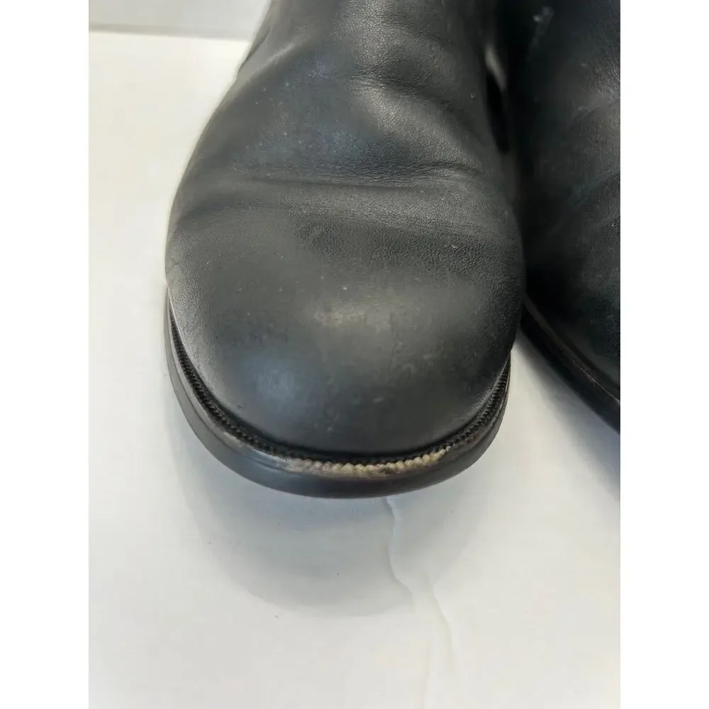 Ariat Western Style Black Leather‎ Buckled Ankle Booties Women's Size 7.5B